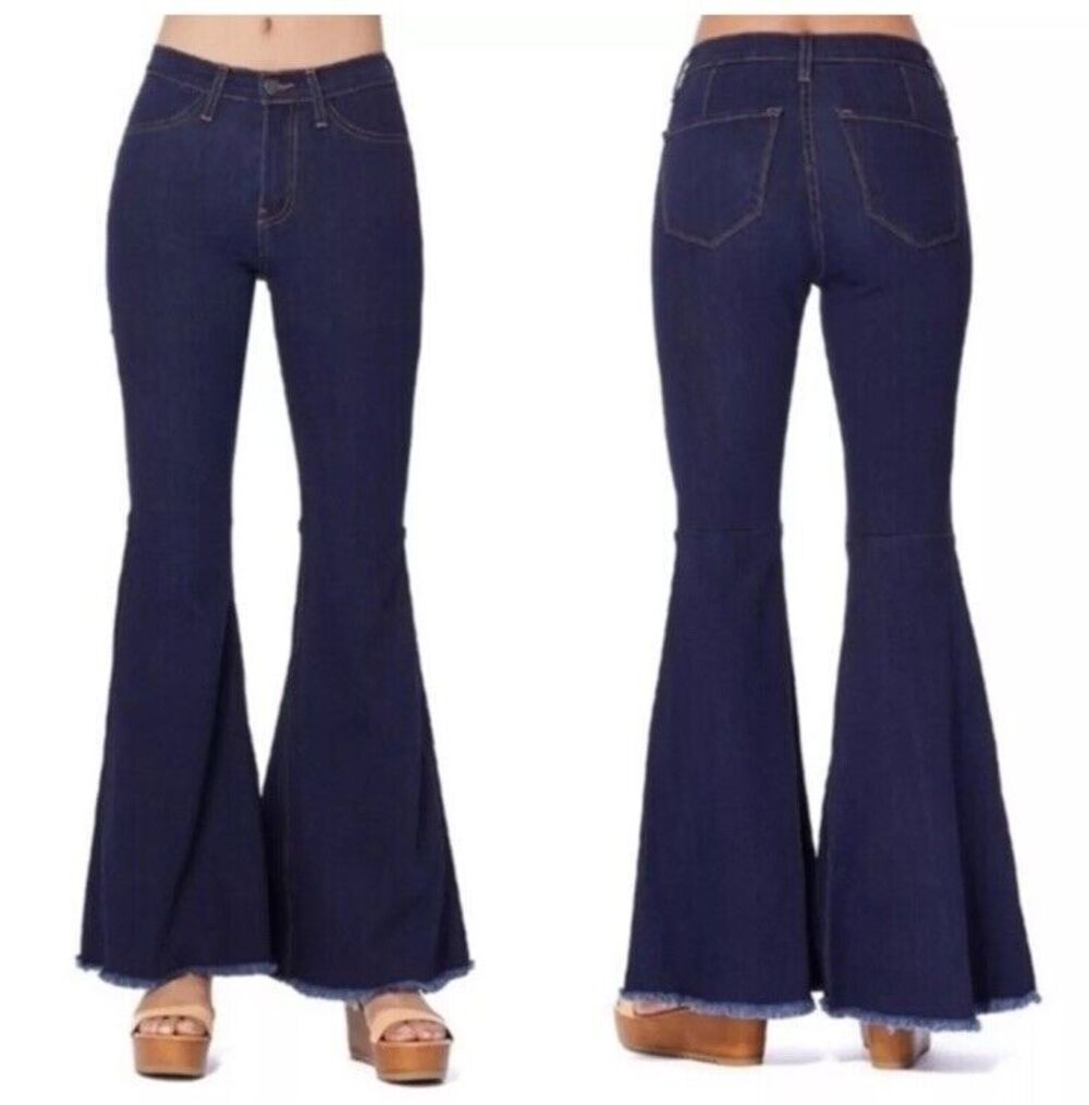 JUDY BLUE Super Flare High Waist Jeans. Dark Wash 9/29 Stretch Made In The USA